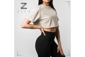 Custom Oem Casual Training Workout Sportswear Yoga Wear Crop Top Hot Selling Fitness Women's Short Sleeve Loosen T-shirt