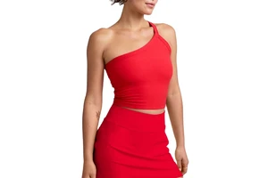 Women's Yoga Tank Top Sexy Open Back Workout Crop with Built-in Bra Cross-Strap