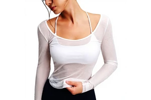 Cloud Rise Women Slim Fit Solid Color Yoga Shirt Long Sleeve Bra Cover Sports Gym Top Winter Workout Sportswear