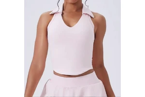 Women's Lightweight Breathable High Elastic Halter Gym Fitness Sports Vest Seamless Yoga Top with women's gym tank top