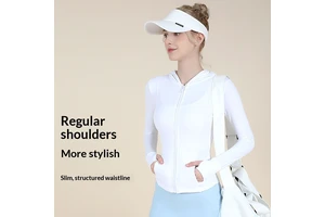 Hooded Slim-Fit Zipper Long-Sleeved Quick-Dry for Solid Cycling Running Outdoor Sports Yoga Clothes Women's Spring Autumn