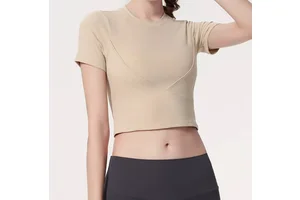 2026 Yoga Top Short-Sleeve Stretchy Athletic Shirt with Soft Fabric for Intense Gym Workouts