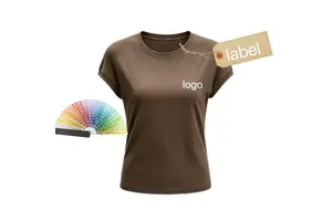 Custom Women's Summer Sports Yoga T-Shirt Solid Color Breathable Quick Dry Casual Fitness Shirt Anti-Pilling Knitted Fabric