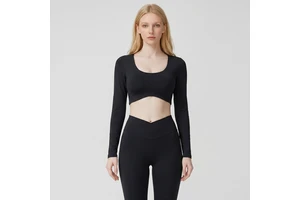 Women's Autumn Sexy Tight Long-sleeved Yoga Sports T-shirt Outdoor Quick-drying Top