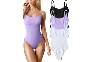 Hot Selling Seamless Yoga Wear Woman Sexy Sportswear One Piece Bodysuits Spandex/Nylon Four-Way Stretch Breathable Spaghetti