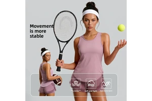 Summer Breathable Outerwear Loose-Fit Running Fitness Yoga Thin Hollowed-Out Mesh Sleeveless Womens Sports Tank Top
