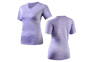 Womens 95% Polyester 5% Spandex Quick Dry V Neck Sport T Shirt Fitness Yoga Breathable Short Sleeve Top Slim Running Tees