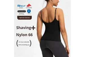 Sports Vest for Women Plus Size Chest Pads Long Camisole Barely There Quick-Dry Spandex/Nylon Regular Fit Fitness Yoga