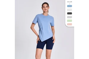 Summer Running Comfortable Spandex Sports Top New Cute Round-neck Versatile Outdoor Fitness Short-sleeve Quick Dry Yoga Tshirts