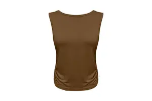 Women's Casual Vintage Short Loose Sleeveless Tank Top Sports Vest Summer Lightweight Breathable Knitted Quick Dry Eco-Friendly