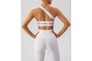 HUACHEN Sports Underwear Nude Fitness Vest Breathable Shockproof Tight Quick-drying Front Outdoor Running Plus Size Sports Yoga