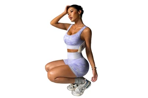 Comfort Fit Womens Crop Top and Shorts Set Fitness Activewear Outfit for Yoga Gym Exercise and Everyday Wear
