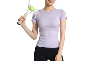 Willow Grid Canada: Longline Sports Bra Built on Polyester/Spandex Tricot Knit