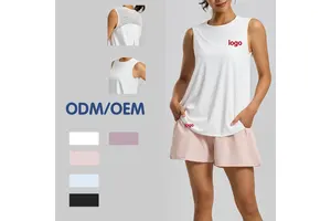 Loose Fit Mesh Back Yoga Tank Top Breathable Quick Dry for Women Running Gym Training Supplier
