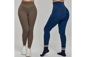Super High Waist Woman Yoga Leggings Deep V Butt Lift Gym Compression Fitness Pants Plus Size with Back Pocket Solid Pattern