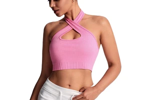 Yoga Top New Design Women's Cross Cut Vest Beautiful Open Back Top Outside Wearing Neck Yoga Bra
