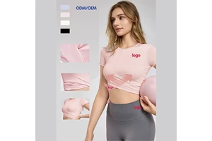 00G-Sophisticated Yoga Short Sleeve Top Slim Fit Flattering Fit Outerwear Ready Versatile for Yoga and Fitness Manufacturer