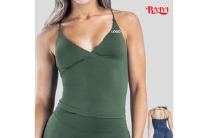 Custom Logo Yoga tank top Seamless Stretchy Workout Tank Top For Women Breathable Quick Dry Outdoor Running Fitness Wear