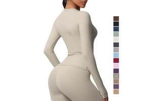 Women Long Sleeve 80% Nylon 20% Spandex Shirts High Quality Soft Daily Wear Crop Top T Shirt