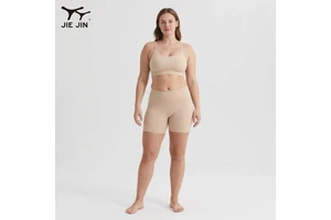 JIEJIN Summer Womens Solid Color Plus Size Gym Push up Top and High Waist Shorts Yoga Sets 3xl 4xl