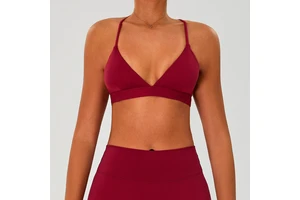 High Quality Deep V Cross Strap Woman'S Yoga Bra Quick Dry Tight Fitness Sports Bra