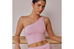 Cross-Border New Nude-Feel Off-Shoulder Yoga Top Women's Sports Bra High Support Crisscross Straps Sweat-Wicking Sleeveless