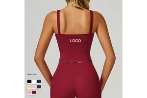 Beautiful Back Slim Fit Sports Vest Seamless Cross-Border Double Shoulder Strap Yoga Vest for Outdoor Running Fitness Wear