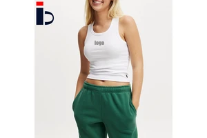 Custom OEM Workout Gym Neck Fitness Rib Yoga Tennis Tank Top for Women