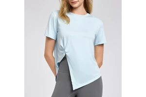 Women Yoga Top Short Sleeve T-Shirt Breathable Out Fitness Run Sports Top