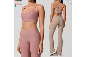 XW-NY7005 New Arrivals Activewear Cross Back Breathable v Back Workout Outfit Women Fitness Gym Clothing Custom Yoga Sports Bra