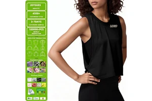 Loose Sleeveless Sports Vest Women's Summer Lightweight Breathable Nylon Spandex Solid Running Custom Logo Tank Top Yoga Wear