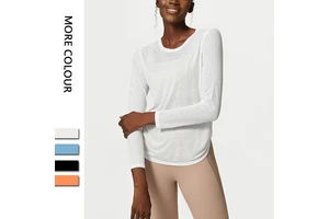 New Quick Dry Fitness Tops Loose Sports Cover up Sunscreen Tops Yoga Coat Ladies