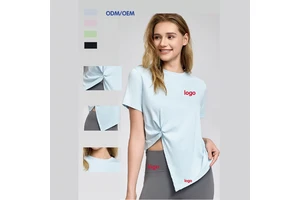 00G-Womens Yoga Short Sleeve Top Crew Neck Flattering Fit Versatile for Yoga and Fitness Supplier