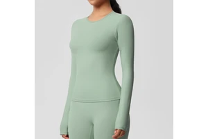 Seamless Breathable Yoga Top Gym Quick Dry Backless Spandex Sports Running Customized Personalized Yoga Long Sleeve Four-Way