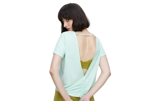 New Design Yoga Top Women's Plus Size Custom High Quality Quick Dry Breathable Four-Way Stretch Active Lightweight Solid Front