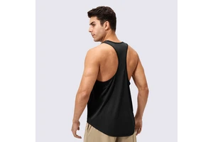 Quick Dry Men Sleeveless Round Neck Sports Gym Training Wear Tank Top Workout Running Clothes Vest