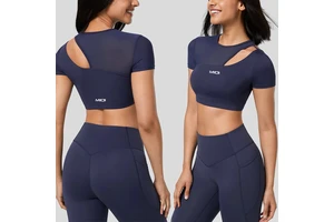 Women's Customizable Workout Yoga Crop Tank Top Sustainable Fitness Sport Running Training Vest