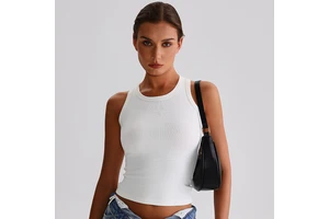 Ribbed Solid Color Halter Vest Female Summer Sports Sleeveless T-shirt Outdoor Running Gym Yoga Tank Tops