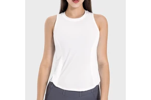 Women Loose Sleeveless Stretchy Sweatshirt Fitness Workout Smock Yoga Top Gym Running Vest