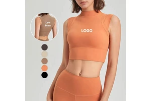 Hot Sale Women Sexy Lightweight Breathable Quick Dry Sports Bra High Elasticity Shockproof Yoga Tank Top Push up Yoga Tops