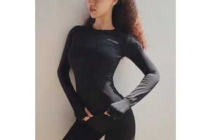 Ruxi Women Long Sleeve Seamless Wourkout Gym Shirt Woman Dryfit T-shirts Womens Stretchy Tops Fitness Workout Activewear Shirt