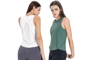 New Arrival Sports Oversized Women Fitness Tank Top Solid Nude Skin Friendly Sleeveless Loose Breathable Fitness Yoga Vest