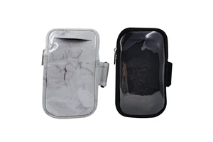 Running Phone Holder Armband iPhone & Galaxy Cell Phone Sports Arm Band for Women Men Runners Jogging Walking Exercise Phone Bag