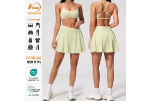 Aoyema Women Fitness Wear New Sports Beauty Back Yoga Suit Anti-running Quick-drying Solid Women's Two-piece-set