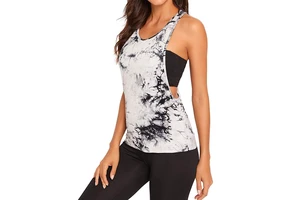 Custom Design Women Sleeveless Loose Fit Racerback Yoga Workout Tank Top Ladies Gym Singlets