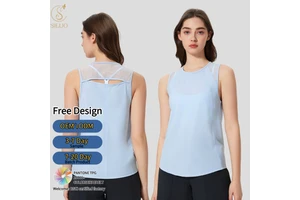 Siluo Custom Lightweight Sleeveless Yoga Top Active Wear Breathable Gym Activewear Four-Way Stretch Comfortable Fit for Women
