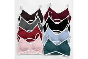 Women's Stretchy Soft Sports Top Short Non-adjusted Straps Solid Front Logo Fitness Bra Yoga Active Sexy Padded Gym Yoga Set