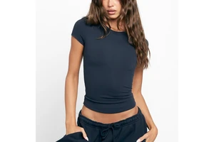 Summer Sports T-shirt Yoga Clothing Quick-drying Slim-fit Solid Fitness Outdoor Running Sportswear Short-sleeved Women for