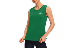 Women Y2K Style Gym Tank Top Lightweight Moisture Wicking Breathable Knitted Sleeveless Stretch Design Front Sports Running Yoga