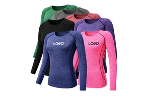 Custom Logo US Size High End Hollowed Yoga Wear Shirt Sports Fitness Finger Cots Tight Long Sleeves Women Yoga Top